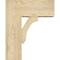 Ekena Millwork Imperial Block Rough Sawn Bracket w/ Offset Brace, Douglas Fir, 8"W x 18"D x 22"H BKT0806X18X22IMP05RDF - alternate 4
